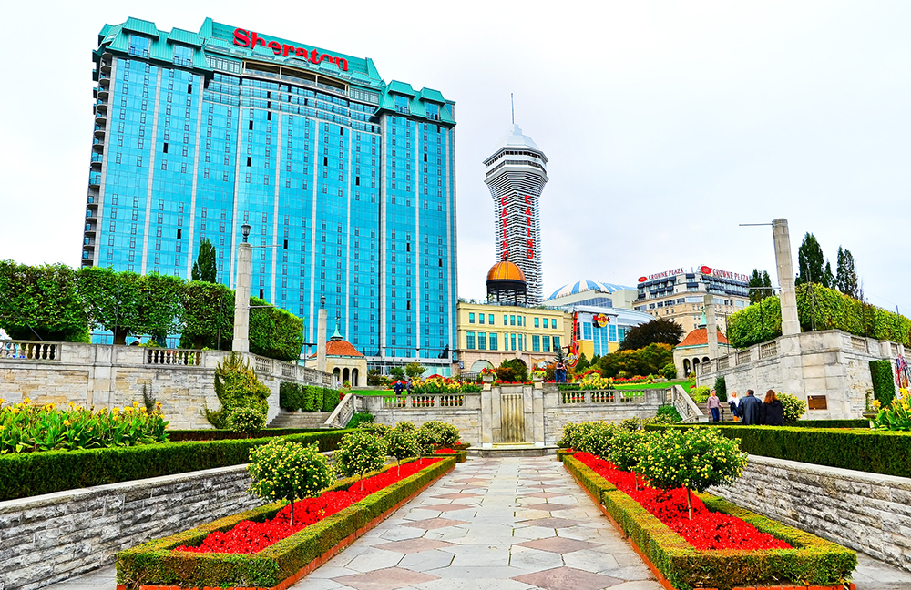 view of the luxurious hotels